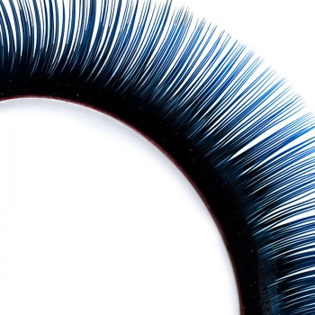 Two-tone Mink-Lashes, black/blue, 11 mm